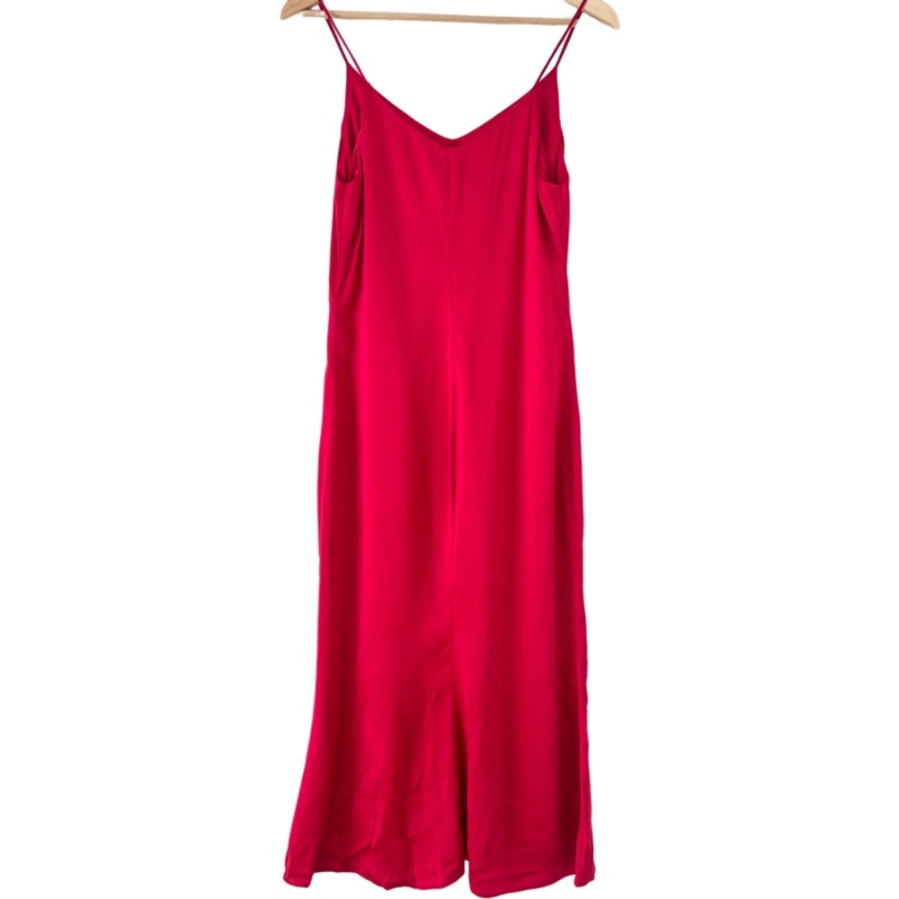 🛑SOLD REFORMATION Silk Slip Maxi Dress in Jewel Tone Red Size S - Picture 5 of 6